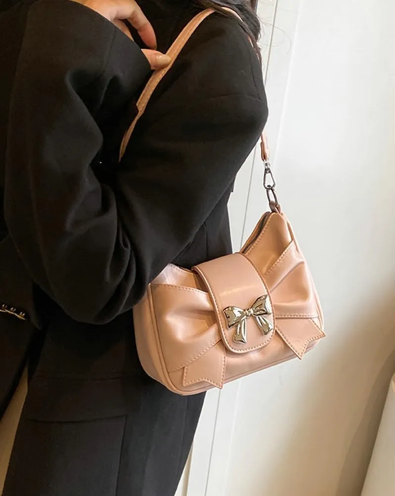 Women's Trendy Shoulder Bag Cute Bow Y4k Tote Handbag Purse Casual Hobo Bags Crossbody Bag
