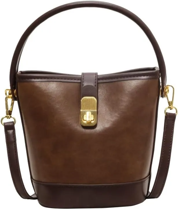 Women's Vintage Leather Hobo Bags Retro Alt Large Ladies Tote Casual Crossbody Shoulder Bag Classic Bucket Bags