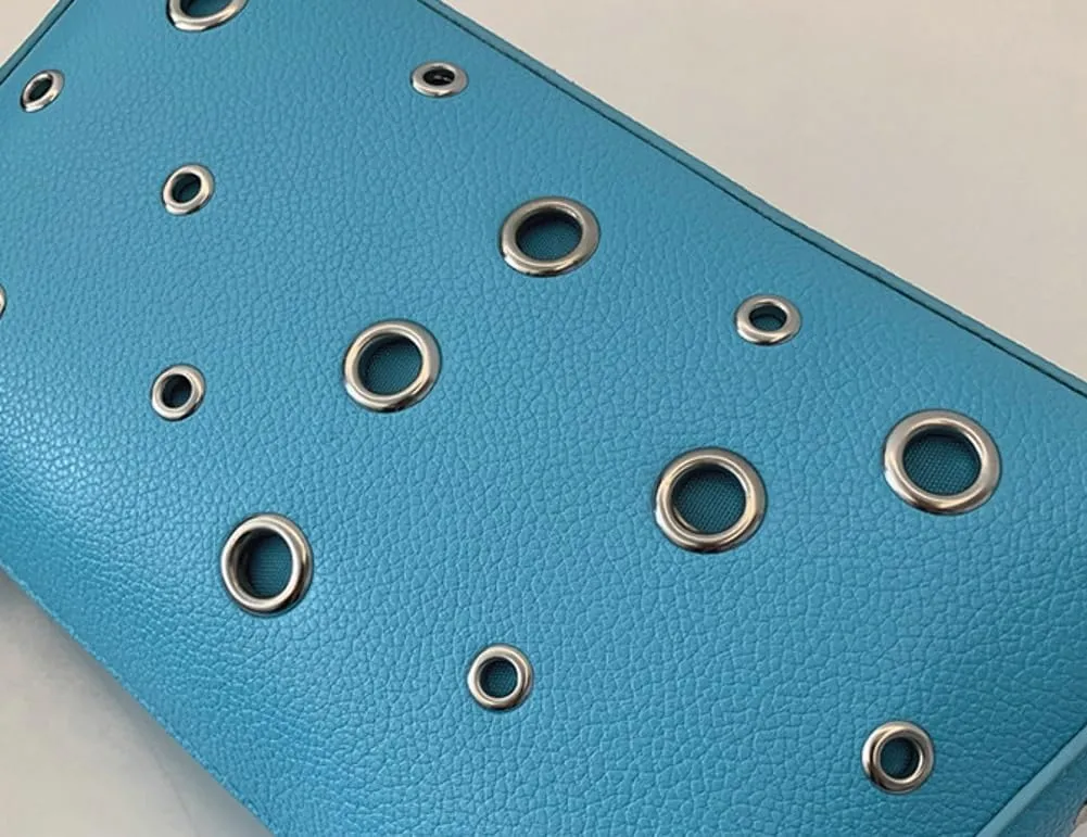 Y2k Crescent Hobo Bags Women 90s PU Leather Trendy Studded Shoulder Satchels Crossbody Purse Punk Underarm Tote Handbag
