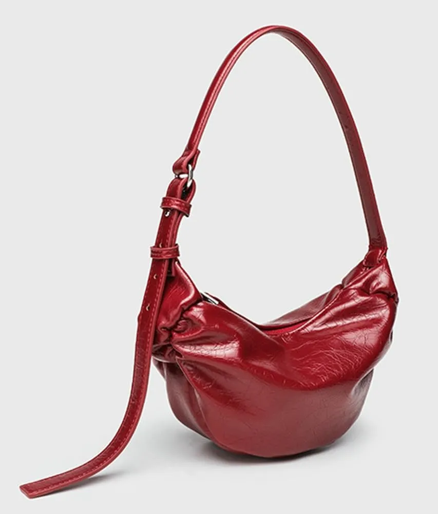 Y2k Crescent Hobo Bags Women 90s PU Leather Underarm Shoulder Bag Trendy Crossbody Purse Slouchy Retro Tote Handbag