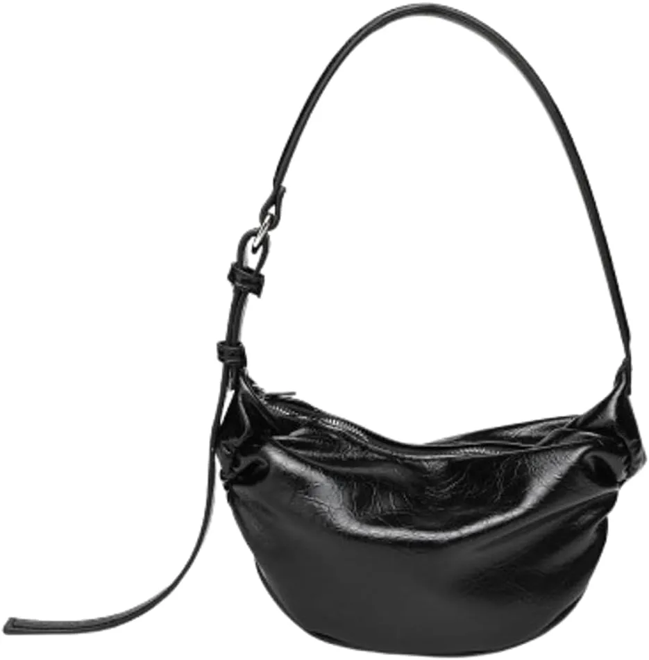 Y2k Crescent Hobo Bags Women 90s PU Leather Underarm Shoulder Bag Trendy Crossbody Purse Slouchy Retro Tote Handbag