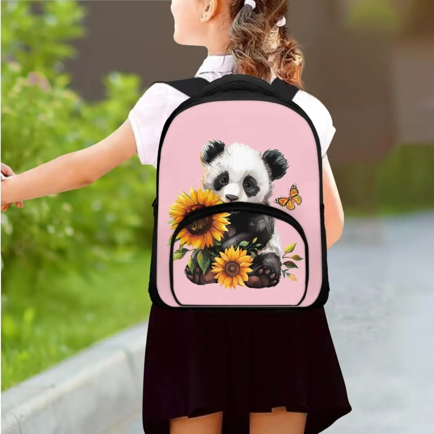 YEXIATODO Kawaii Panda Toddler Backpack and Lunch Box Set Girls Preschool with Cute Pencil Case Lightweight School Book Bag & Case Stylish School Backpacks Make You Look Chic and Fashion